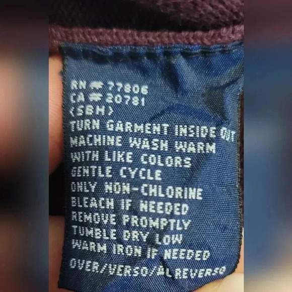 VTG Tommy Hilfiger Burgundy knit Sweater embroidered logo, men's size XL - Picture 12 of 12